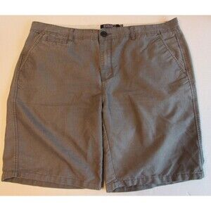 Ezekiel Mens Dark Gray Checked Chino Everyday Casual Walking Shorts SIze 40